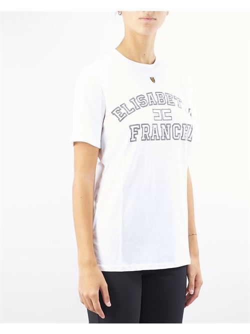 Jersey T-shirt with college logo Elisabetta Franchi ELISABETTA FRANCHI | T-shirt | MA01546E2270